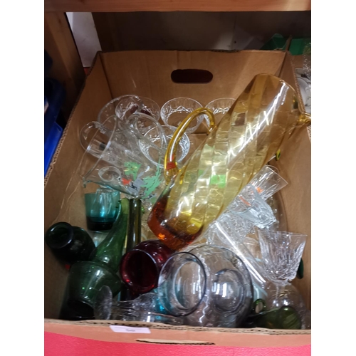 50 - Box of mixed glass