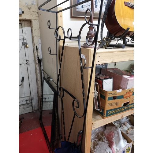 55 - Wrought iron vintage coat stand