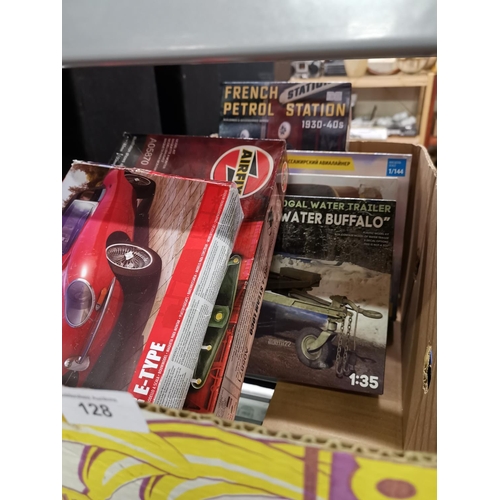 Box of Airfix model kits x6