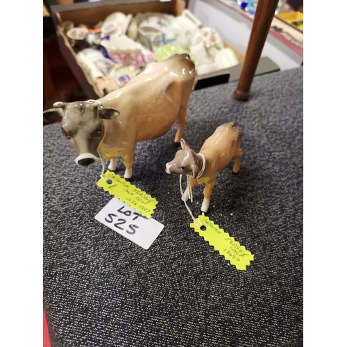 525 - Beswick Jersey cow and calf