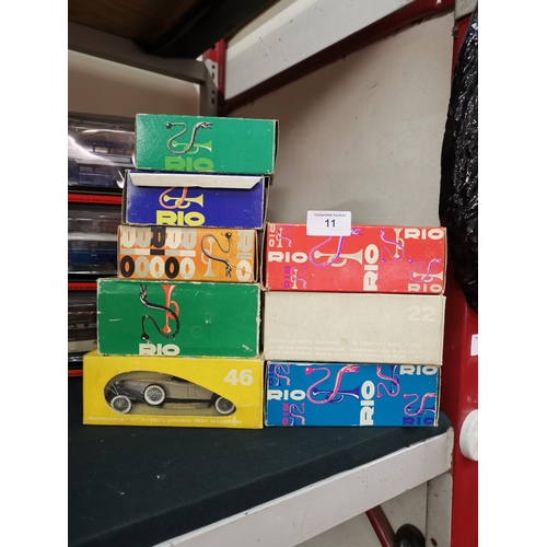 11 - 7 vintage boxed RIO model cars