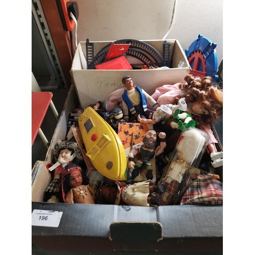 196 - Box of vintage toys