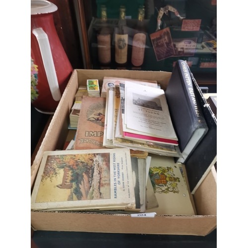 204 - Box of ephemera etc