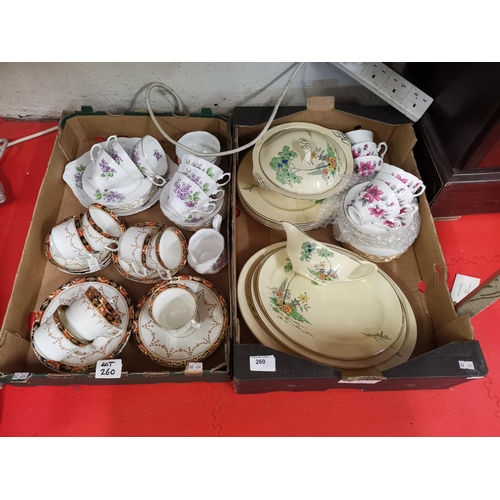 260 - 2 boxes of vintage China