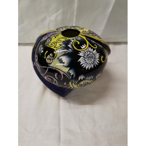 298 - Signed Black Ryden / Moorcroft vase- 2003 perfect