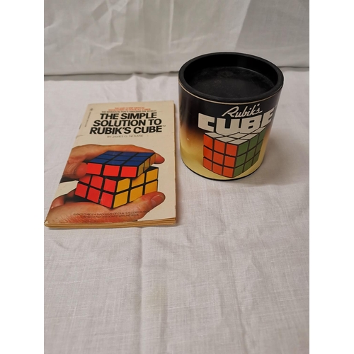 299 - Vintage 1980s Rubiks Cube and Book