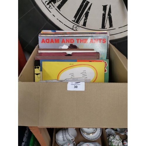 30 - Box of LPs and singles etc