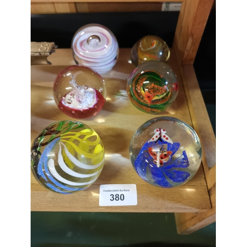 380 - 6 collectable paper weights