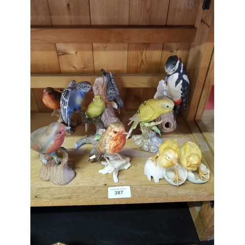 387 - Selection of bird figures x8