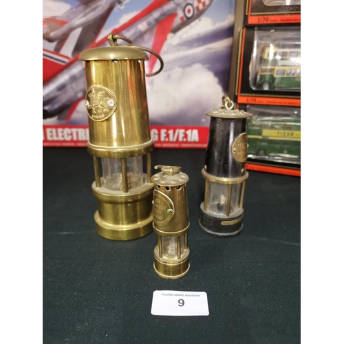 9 - 3 brass minors lamps