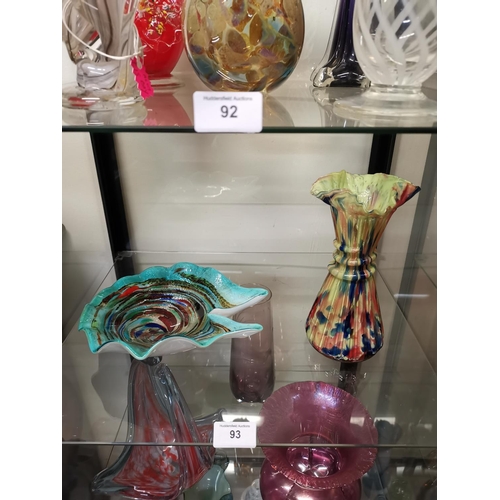 93 - 2 pieces of art glass including Murano