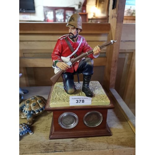 378 - Danbury Mint The Defence at Rorkes Drift and coins