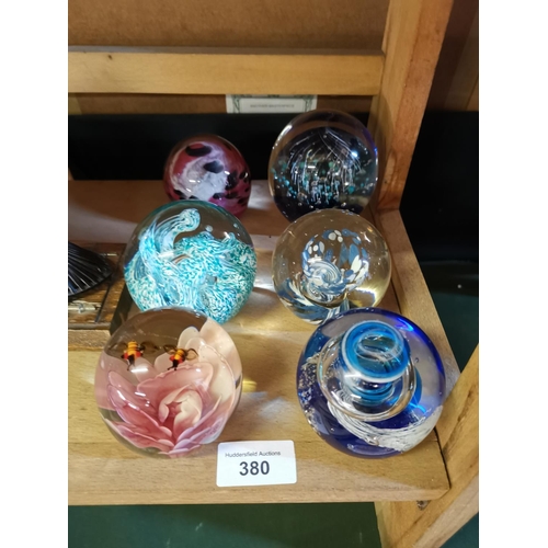 380 - 6 collectable paperweights