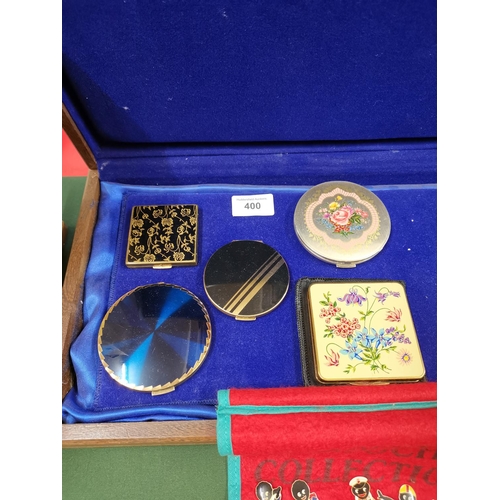 400 - Selection of 5 vintage collectable compacts