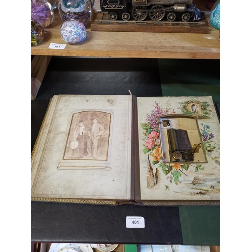 401 - Victorian musical photograph album- working order