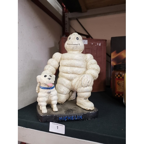 1 - Heavy cast Michelin man and dog