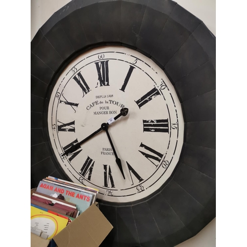 33 - Large tin wall clock