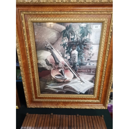 435 - Signed print by Tilly Milton Serenade Violin