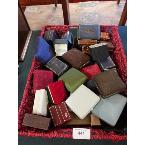 441 - Large selection of ring boxes etc