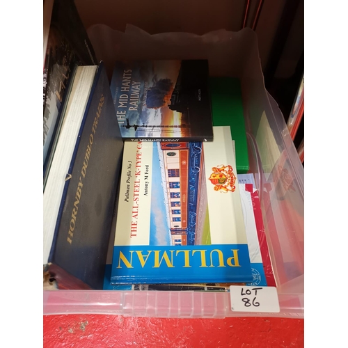 86 - Box of train books etc