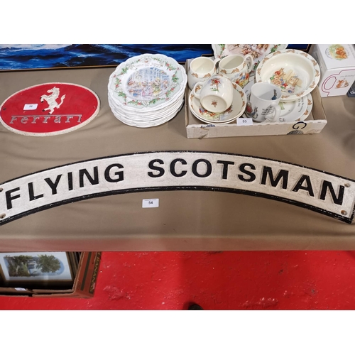 54 - Cast Flying Scotsman train plaque