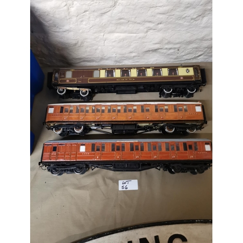 56 - 3 Scratch Built O Gauge coaches