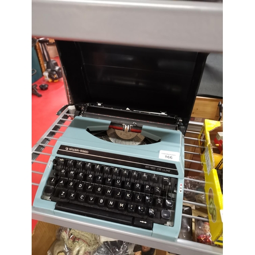 166 - Vintage silve reed SR180 De Luxe typewriter