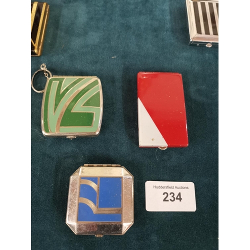 234 - 3 vintage deco compacts