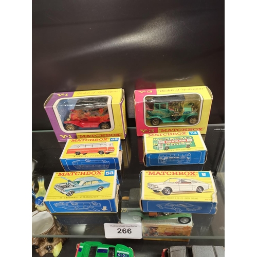 266 - 6 Matchbox cars etc- boxed