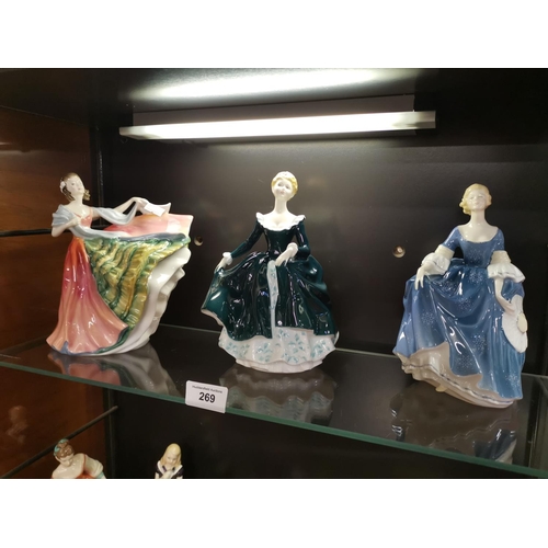 269 - 3 Royal Doulton figures