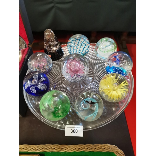 360 - Selection of 10 paper weights