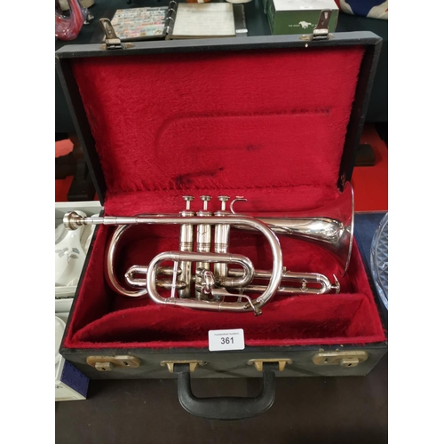 361 - Vintage cornet and case