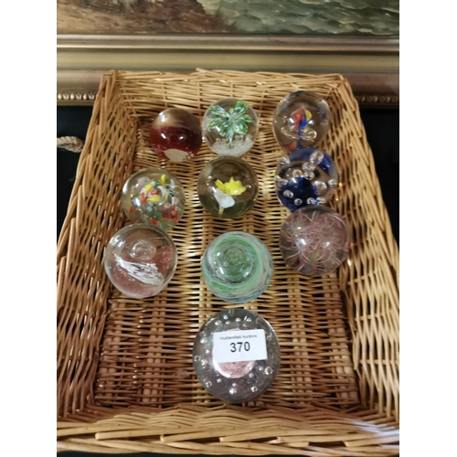 370 - 10 collectable paper weights