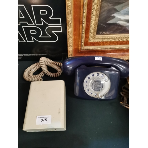 375 - Vintage rotary phone Queens silver jubiless