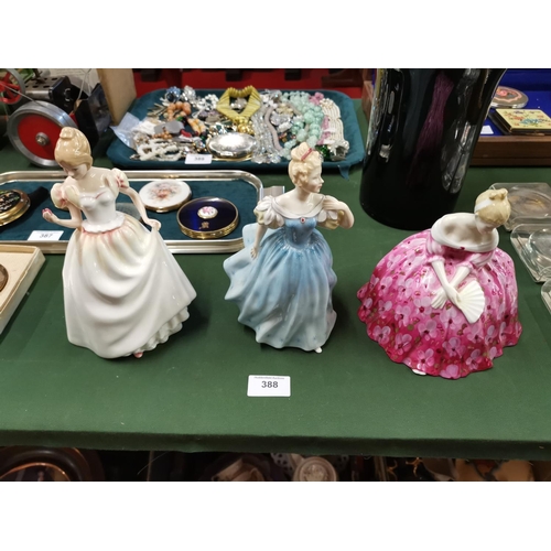 388 - 3 Royal Doulton figures