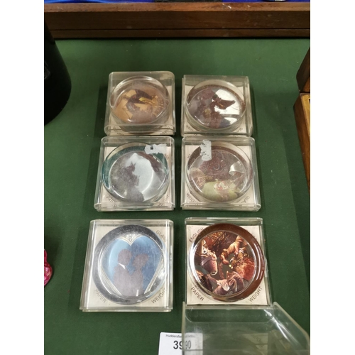 390 - 6 paper weights