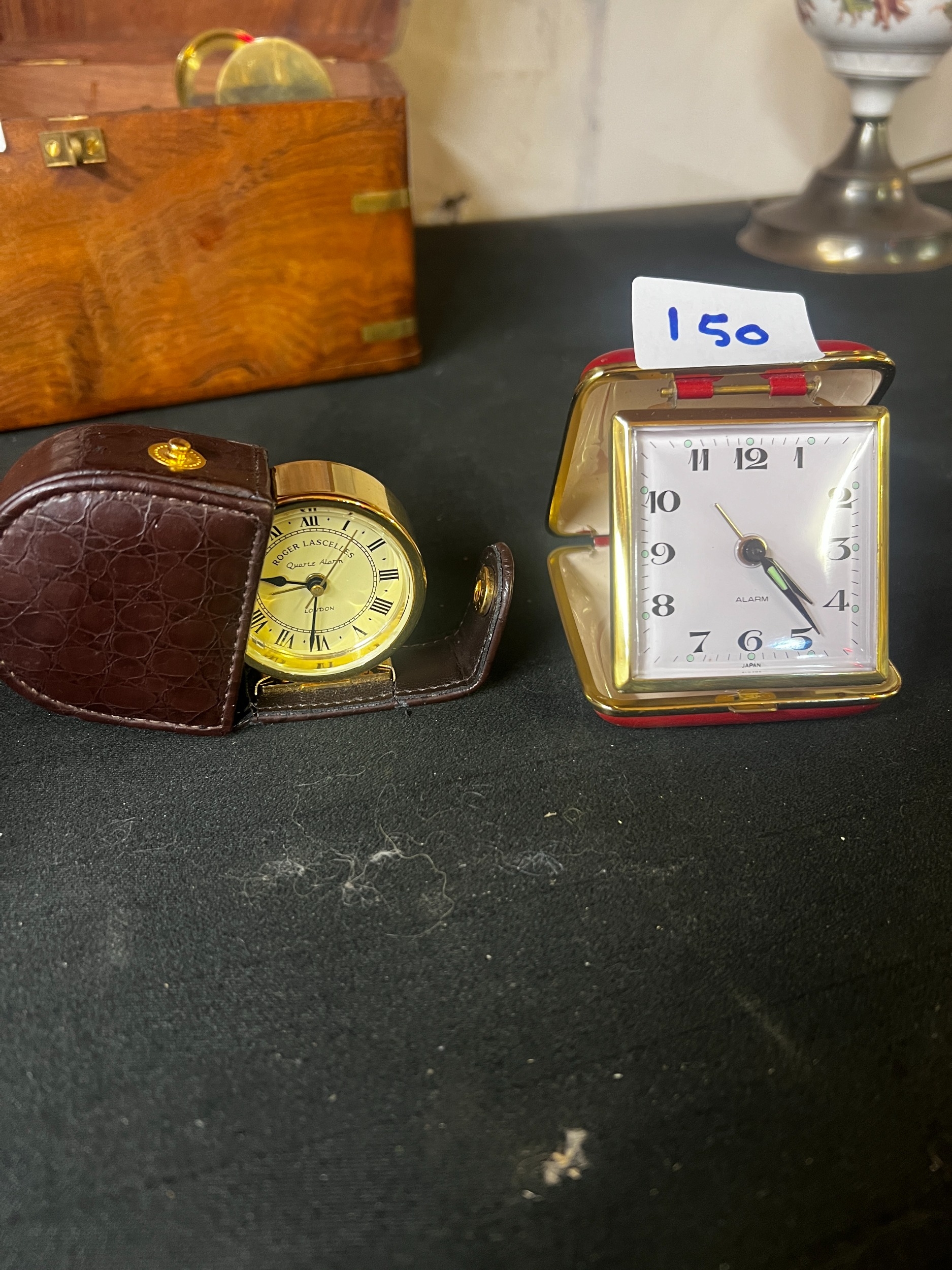 2 Vintage Travel Alarm Clocks