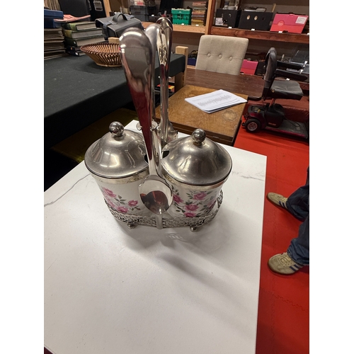 117 - Silver Plated Condiment Set