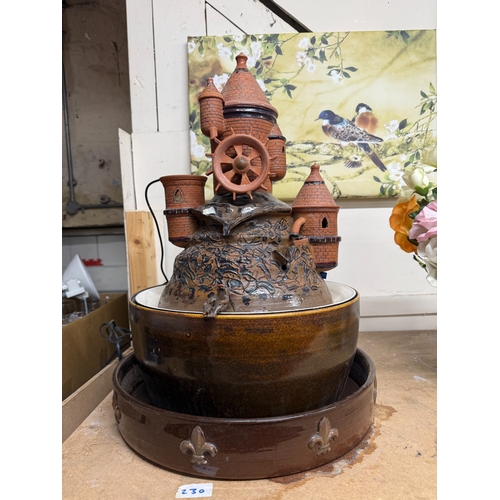 71 - Ceramic Peter Fisher Castle Water Feature