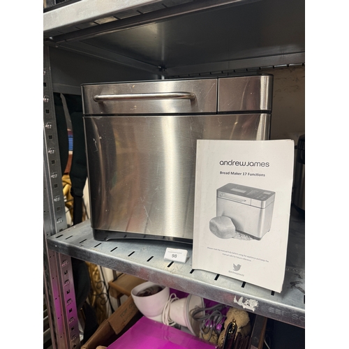 98 - Andrew James Stainless Steel Bread Maker