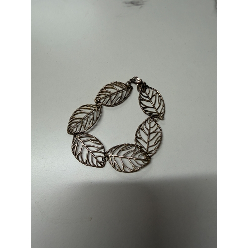295 - Silver Leaf Shape Bracelet