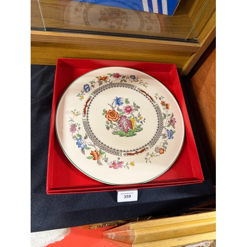 359 - Spode Chinese Rose Plate In Box