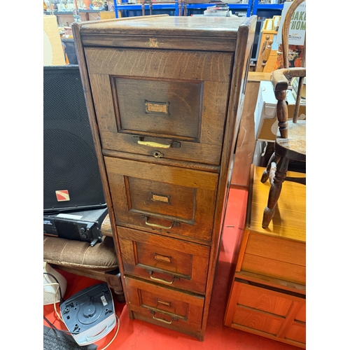 360 - Vintage Art Decor Early 20th Century Filling Cabinet Chest By Kenrick And Jefferson