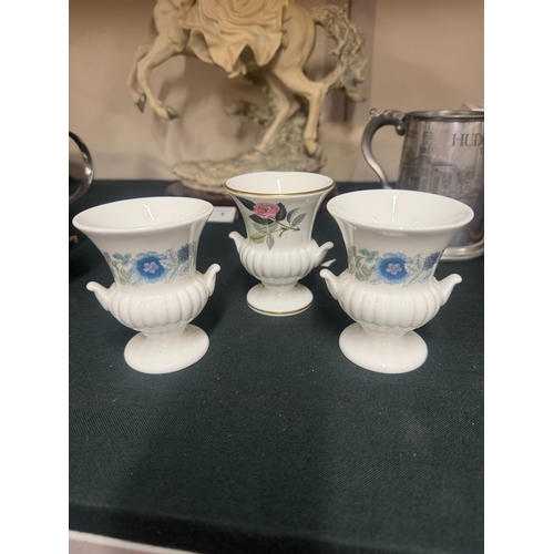 3 - 3 Wedgwood Mini Vases