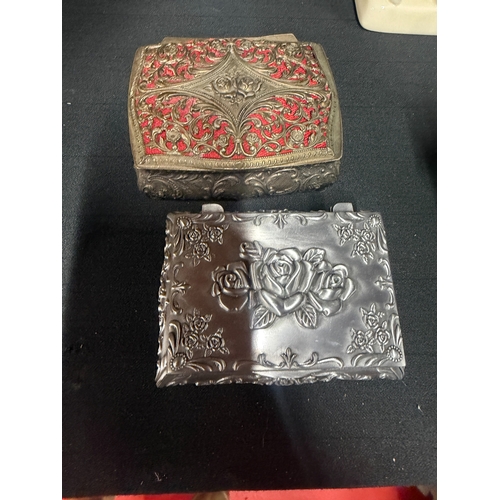 22 - 2 Metal Jewellery Boxes