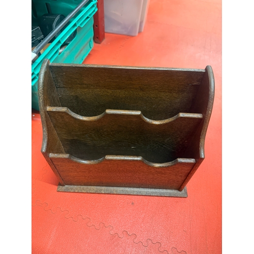 27 - Oak Desktop Letter Rack