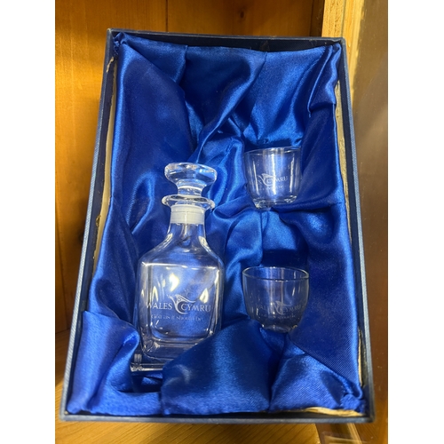 34 - Crystal Decanter and Glasses Set