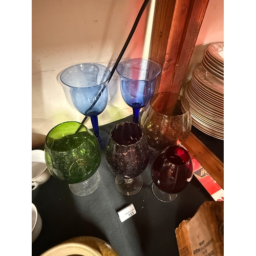 80 - 6 Coloured Glasses