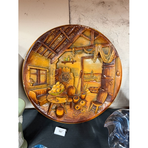 88 - Hand Carved Wooden Plate