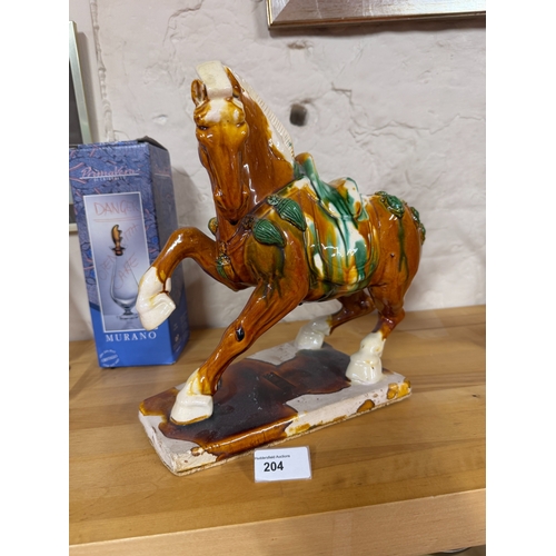 112 - Ceramic Tang Dynasty Style Horse Figure